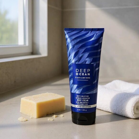 DEEP OCEAN Body Cream For Men From Bath & Body Works 8 OZ - Picture 5 of 5